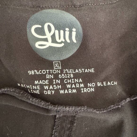 Luii Black Stretch Blazer with Back Ruffles, Size XL - Picture 6 of 7